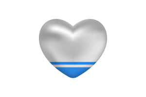Love of Altai Republic Heart Shape flag