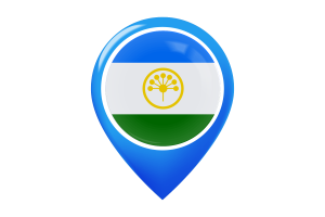 Bashkortostan Flag Map Pin Icon flag