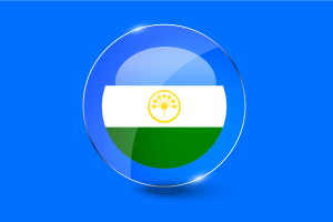 Bashkortostan Flag Glossy Round Button flag