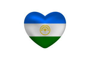 Love of Bashkortostan Heart Shape flag