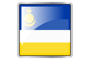Buryatia Flag Square icon flag