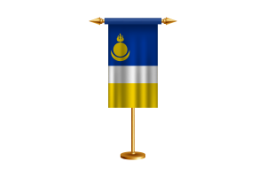 Buryatia Ceremonial Flag Vector Free flag