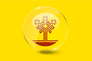 Chuvashia Flag Glossy Round Button flag
