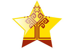 Chuvashia Flag Star Icon flag