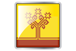 Chuvashia Flag Square icon flag