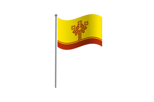 Waving Flag of Chuvashia flag