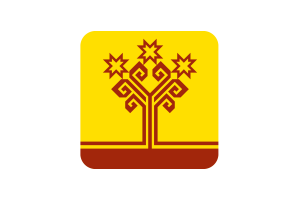 Chuvashia Flag Square Rounded Shape flag