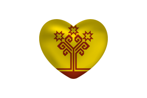 Love of Chuvashia Heart Shape flag