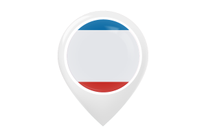 Crimean Peninsula Flag Map Pin Icon flag