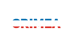 Crimean Peninsula Text Art flag
