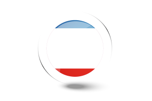 Crimean Peninsula Flag Glossy Round Button flag