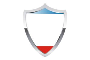 Crimean Peninsula Flag with Medieval Heater Shield flag