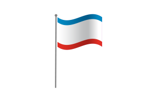 Waving Flag of Crimean Peninsula flag
