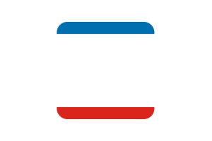 Crimean Peninsula Flag Square Rounded Shape flag
