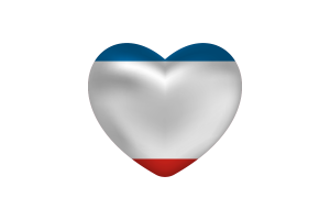 Love of Crimean Peninsula Heart Shape flag