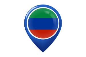 Dagestan Flag Map Pin Icon flag