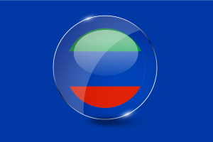 Dagestan Flag Glossy Round Button flag