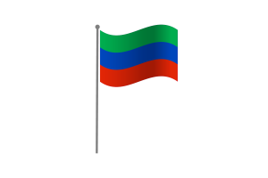 Waving Flag of Dagestan flag