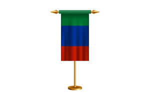 Dagestan Ceremonial Flag Vector Free flag