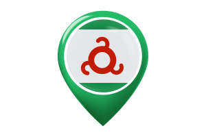 Ingushetia Flag Map Pin Icon flag