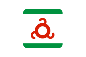 Ingushetia Flag Square Rounded Shape flag