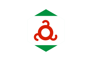 Ingushetia Flag Hexagon Shape flag