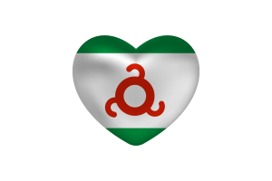 Love of Ingushetia Heart Shape flag