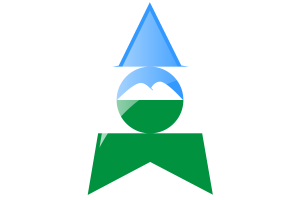 Kabardino-Balkarian Republic Flag Star Icon flag