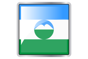 Kabardino-Balkarian Republic Flag Square icon flag