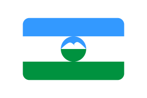 Kabardino-Balkarian Republic Flag Rounded Rectangle Vector Illustration flag