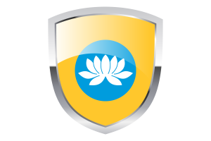 National Flag of Republic of Kalmykia Clipart flag