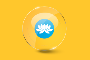 Republic of Kalmykia Flag Glossy Round Button flag