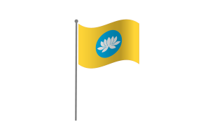 Waving Flag of Republic of Kalmykia flag