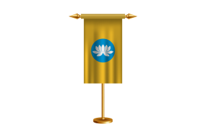 Republic of Kalmykia Ceremonial Flag Vector Free flag