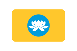 Republic of Kalmykia Flag Rounded Rectangle Vector Illustration flag