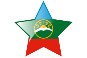 Karachay Cherkessia Flag Star Icon flag