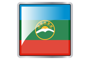 Karachay Cherkessia Flag Square icon flag
