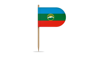 Karachay Cherkessia Flag for Desk, Table flag