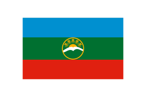 Karachay Cherkessia Flag Vector Illustration flag