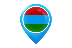 Republic of Karelia Flag Map Pin Icon flag