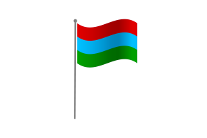 Waving Flag of Republic of Karelia flag