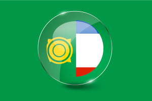 Khakassia Flag Glossy Round Button flag