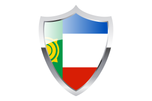 Khakassia Flag with Medieval Heater Shield flag