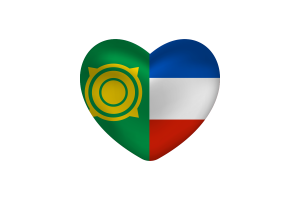 Love of Khakassia Heart Shape flag