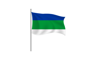 Komi Republic Flag Clipart flag