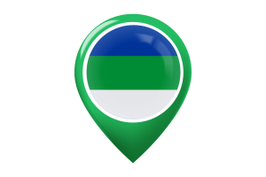 Komi Republic Flag Map Pin Icon flag