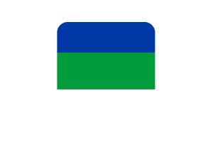 Komi Republic Flag Square Rounded Shape flag