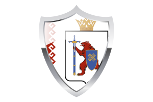 Mari El Flag with Medieval Heater Shield flag