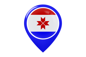 Mordovia Flag Map Pin Icon flag