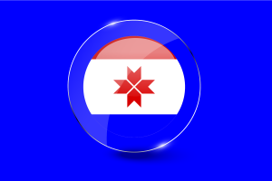 Mordovia Flag Glossy Round Button flag